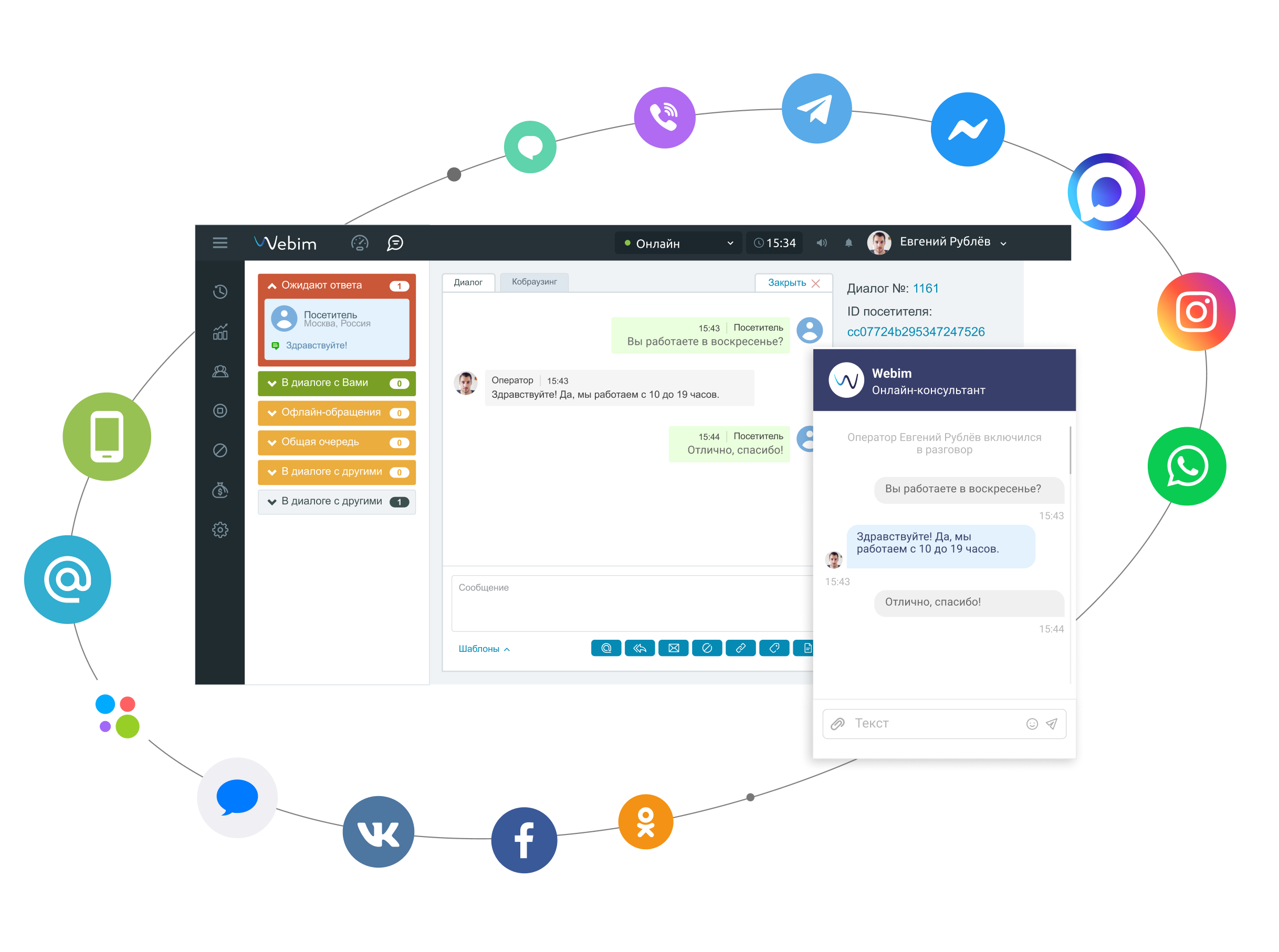 Омниканальная платформа Webim для онлайн-консультирования клиентов